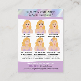 Eyebrow Microblading Brow Aftercare & Möte Visitkort