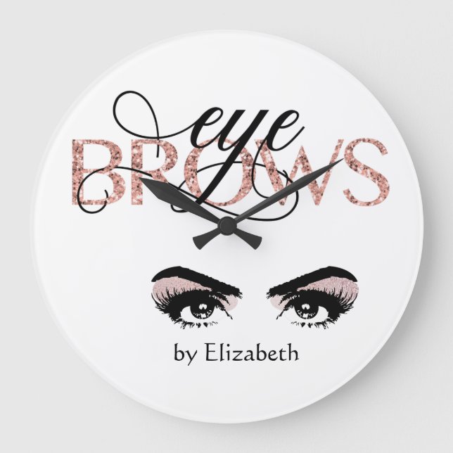 Eyebrow Microblading Tinting Waxing Ro Guld Öga Stor Klocka (Framsida)