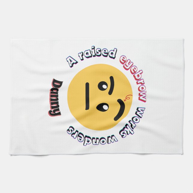 Eyebrow Sass: A Raised Eyebrow Works Wonders Kökshandduk (Horisontell)