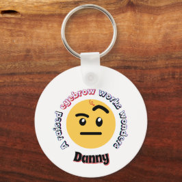 Eyebrow Sass: A Raised Eyebrow Works Wonders Nyckelring