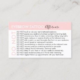 Eyebrow Tattoo undviker att få råd eftervård Visitkort