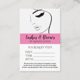 Eyebrows Eyelash Salon för avtalskort Visitkort