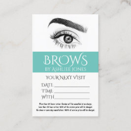 Eyebrows Eyelash Salon för avtalskort Visitkort