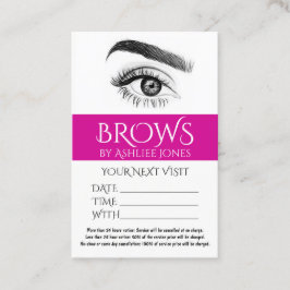 Eyebrows Eyelash Salon för avtalskort Visitkort