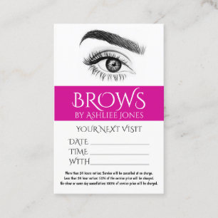Eyebrows Eyelash Salon för avtalskort Visitkort