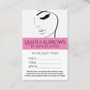 Eyebrows Eyelash Salon för avtalskort Visitkort