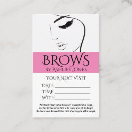 Eyebrows Eyelash Salon för avtalskort Visitkort