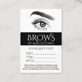 Eyebrows Eyelash Salon för avtalskort Visitkort