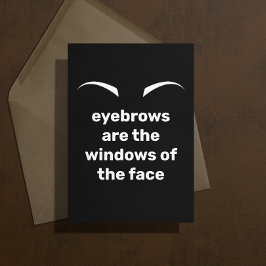 Eyebrows Pun Sympathy Card Kort
