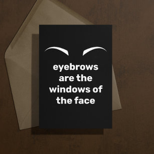 Eyebrows Pun Sympathy Card Kort