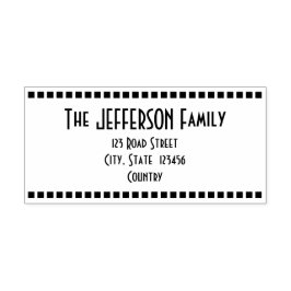 Eyecatatingfamiljen Efternamn + Adress Självfärgande Stämpel