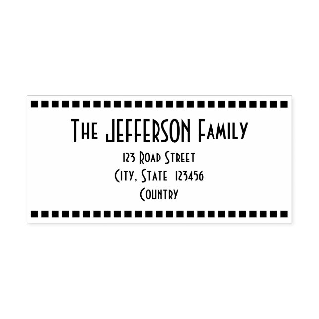 Eyecatatingfamiljen Efternamn + Adress Självfärgande Stämpel (Design)