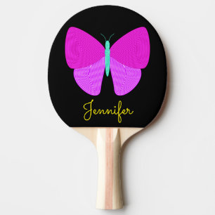 Eyecatching konstnärligt fodrar mönsterfjärilen pingisracket