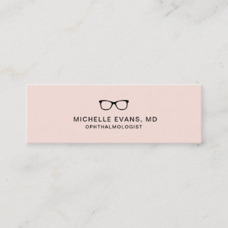 Eyeglasses Logotyp Rosa Oftalmolog Mini Visitkort