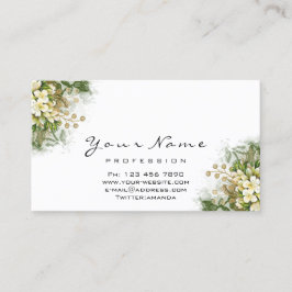 Eyelash Aftercare Instructions Blommigt Mint Grönt Visitkort