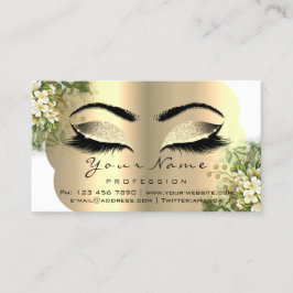 Eyelash Aftercare Instructions Blommigt Mint White Visitkort