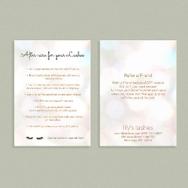 Eyelash Aftercare Instructions Referral Bokeh