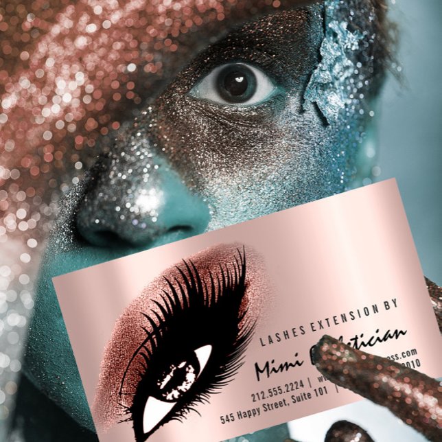 Eyelash Aftercare Instructions Ro Guld Glam Visitkort (Skapare uppladdad)