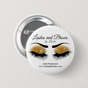 Eyelash and Brows - Guld Knapp