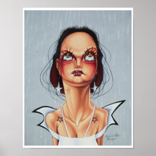 Eyelash and Earrings Poster