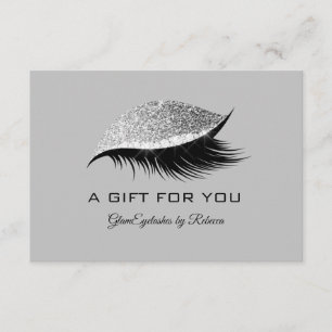 Eyelash Beauty Glitter Makeup Gift Certificate Tilläggskort