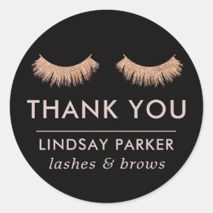 Eyelash Black Makeup Artist Tack Sticker Runt Klistermärke
