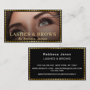 Eyelash Brow Makeup Logotyp QRCode Lip Ro Glitter Visitkort