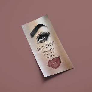 Eyelash Brow Makeup Logotyp QRCode Lip Ro Skin Visitkort