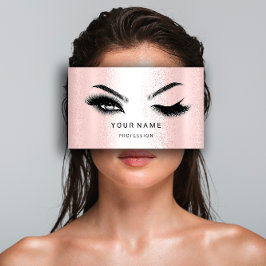 Eyelash Brow Microblade. QR CODE Logotyp Silver Gr Visitkort