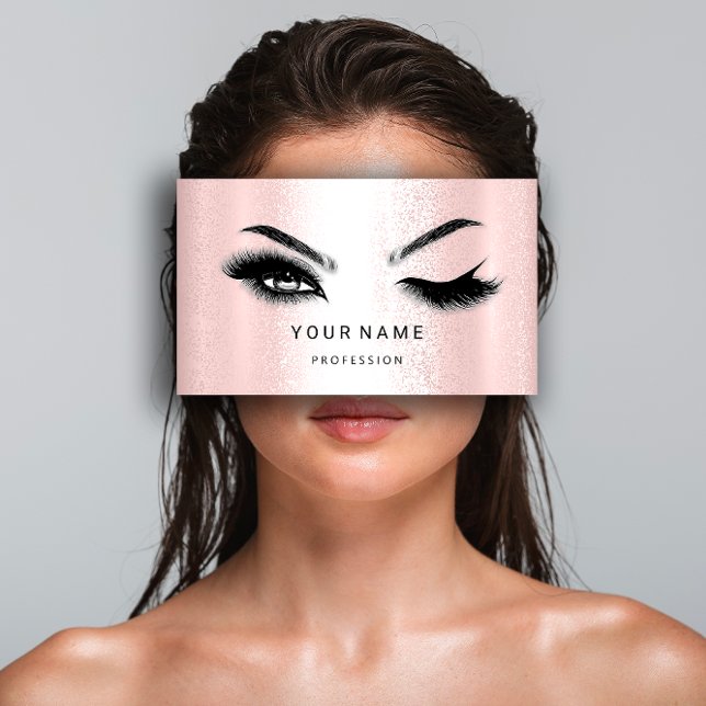 Eyelash Brow Microblade. QR CODE Logotyp Silver Gr Visitkort (Eyelash Brow Microblade QR CODE Logo Silver Gray Business Card )