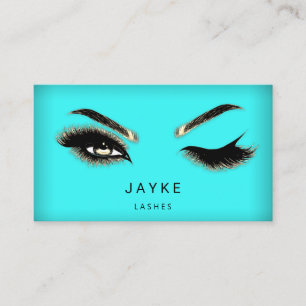 Eyelash Brow Microblade QR Logotyp Tiffanie Aqua G Visitkort