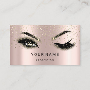 Eyelash Brows Microblade. Konfetti QR CODE-Logotyp Visitkort