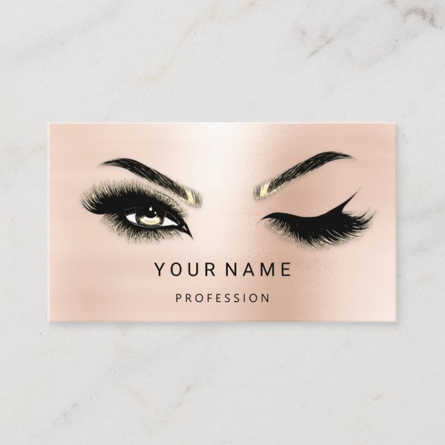 Eyelash Brows Microblade. QR CODE Logotyp Ro Visitkort (Framsida)