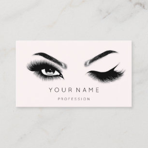 Eyelash Brows Microblading QRCODE Logotyp Rosa Pas Visitkort