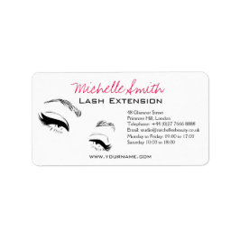 Eyelash brows Permanent Makeup Artist Ögon Lash Adressetikett