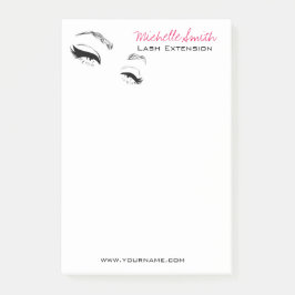 Eyelash brows Permanent Makeup Artist Ögon Lash Post-it Block