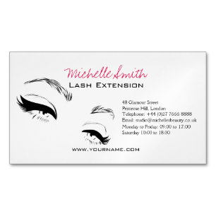 Eyelash brows Permanent Makeup Artist Ögon Lash Visitkortmagnet