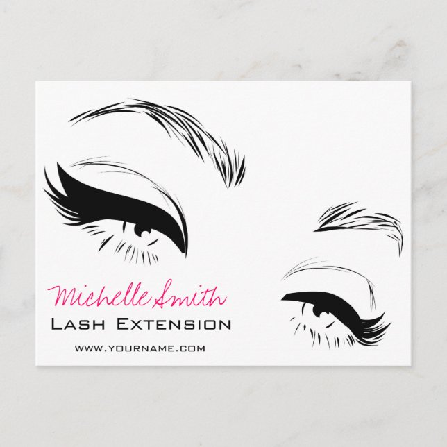 Eyelash brows Permanent Makeup Artist Ögon Lash Vykort (Framsida)