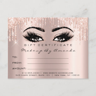 Eyelash Confetti Makeup Glam Vykort