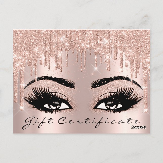 Eyelash Confetti Makeup Glam Vykort (Baksida)