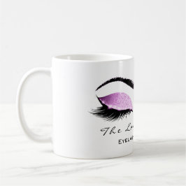 Eyelash Exention Beauty Magenta Rosa Glitter Kaffemugg