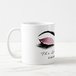 Eyelash Exention Beauty Rosa  Glitter Kaffemugg