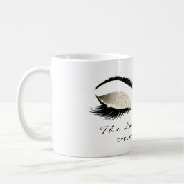 Eyelash Exention Beauty Studio Ivory Glitter Kaffemugg