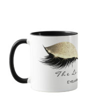 Eyelash Exention Beauty Studio White Guld Glitter