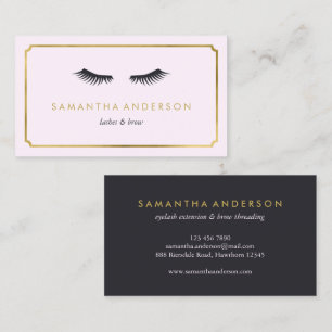 Eyelash Extension, brow, affärskort för skönhet Visitkort