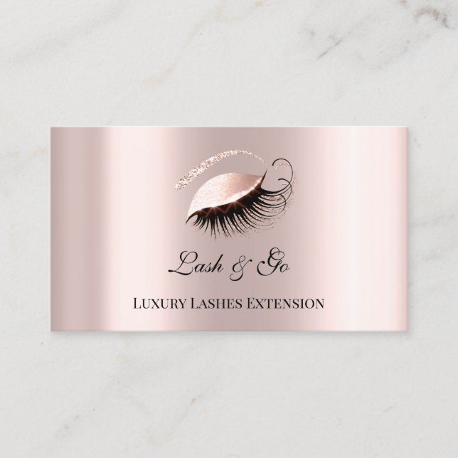 Eyelash Extension Brows Makeup Artist Luxury Ro Visitkort (Framsida)