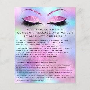 EYELASH EXTENSION CONSENT, FRISLÄPPANDE OCH AVSTÅE FLYGBLAD