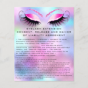 EYELASH EXTENSION CONSENT, FRISLÄPPANDE OCH AVSTÅE FLYGBLAD