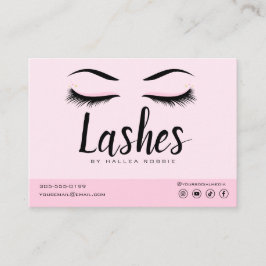 Eyelash Extension Efterhandsinstruktioner Lash Log Visitkort