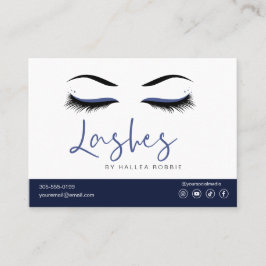 Eyelash Extension Efterhandsinstruktioner Lash Log Visitkort